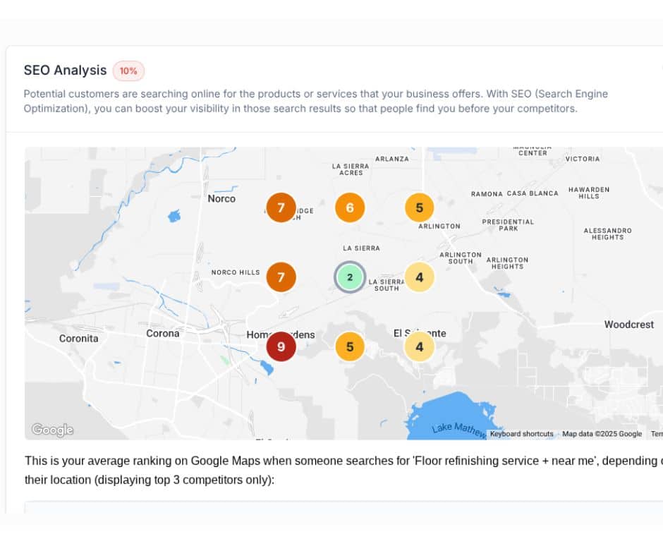 SEO visibility on Google maps